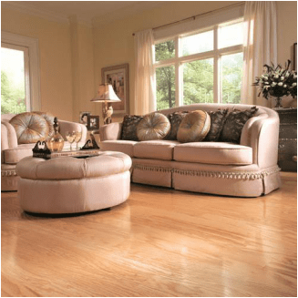 American Journey Warm Wood Floors in a traditional living room