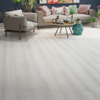 Visions Light Grey flooring in a minimal seating area