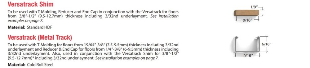 Versatrim Technical Information